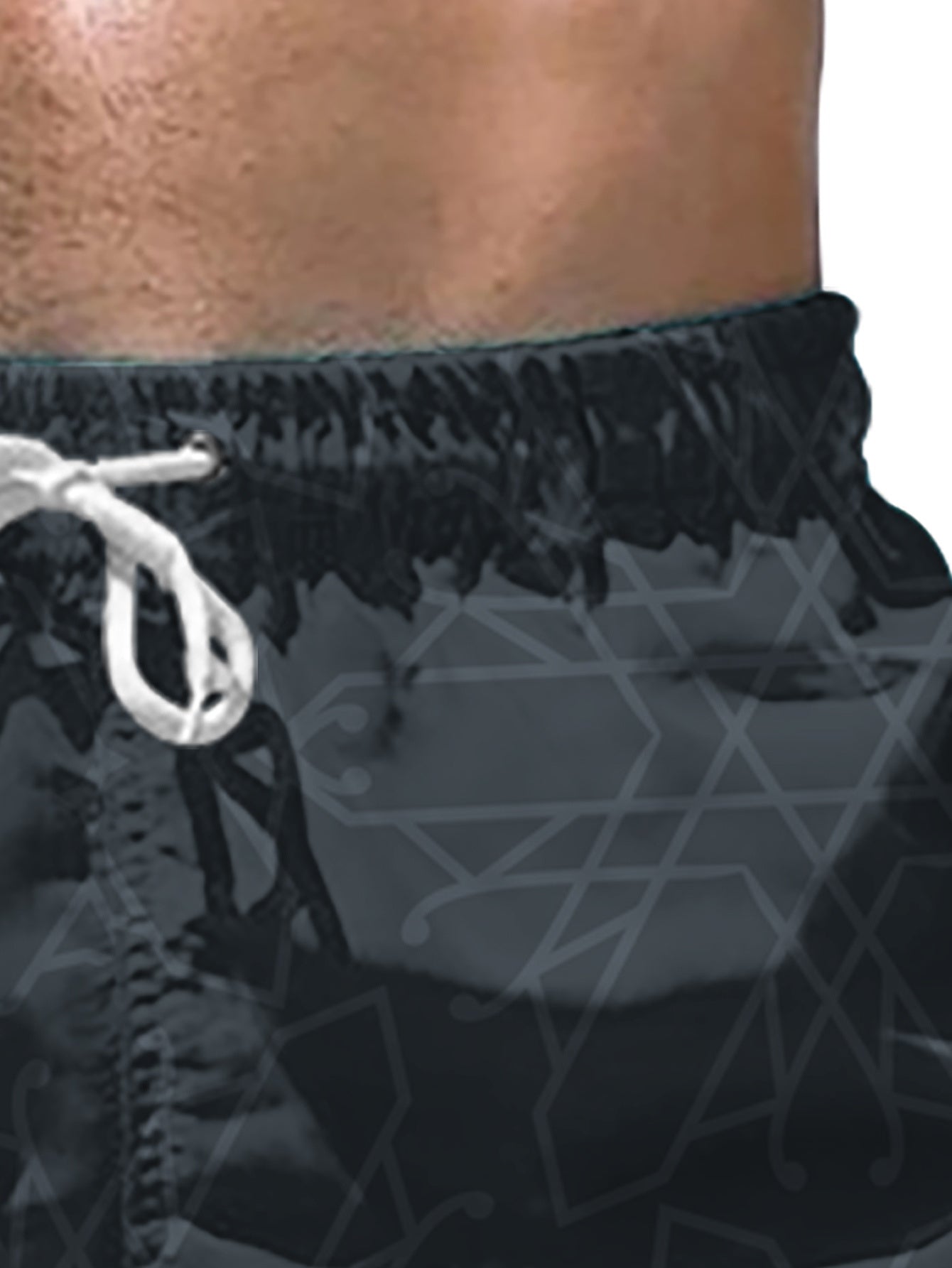 Short de Bain Homme Style Décontracté à Motif Graphique pour Plage et Piscine