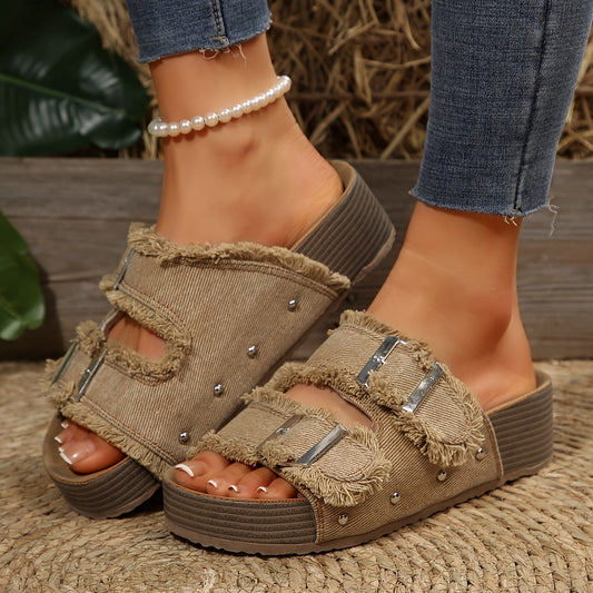 Sandales à plateforme style bohème pour femme – Look décontracté et tendance
