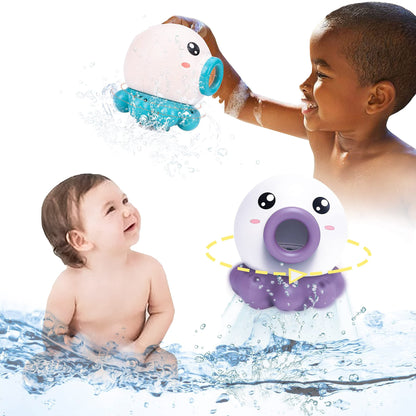 Jouet de Bain Bébé Pulvérisateur Poulpe pour Garçons et Filles – Jouet Éducatif et Ludique pour Baignoire et Piscine – Idéal pour 0 à 5 Ans