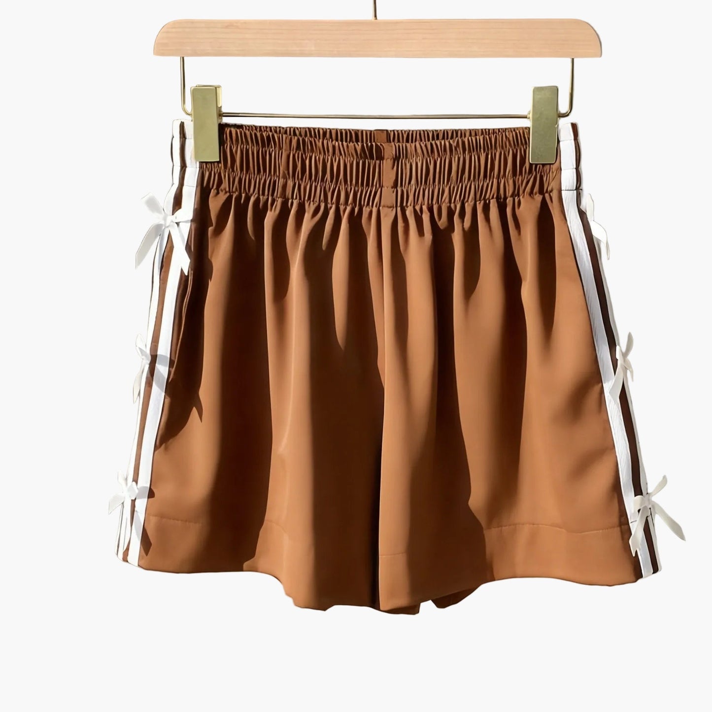 Top corto casual para mujer estilo vacaciones con nudos laterales y bandas deportivas