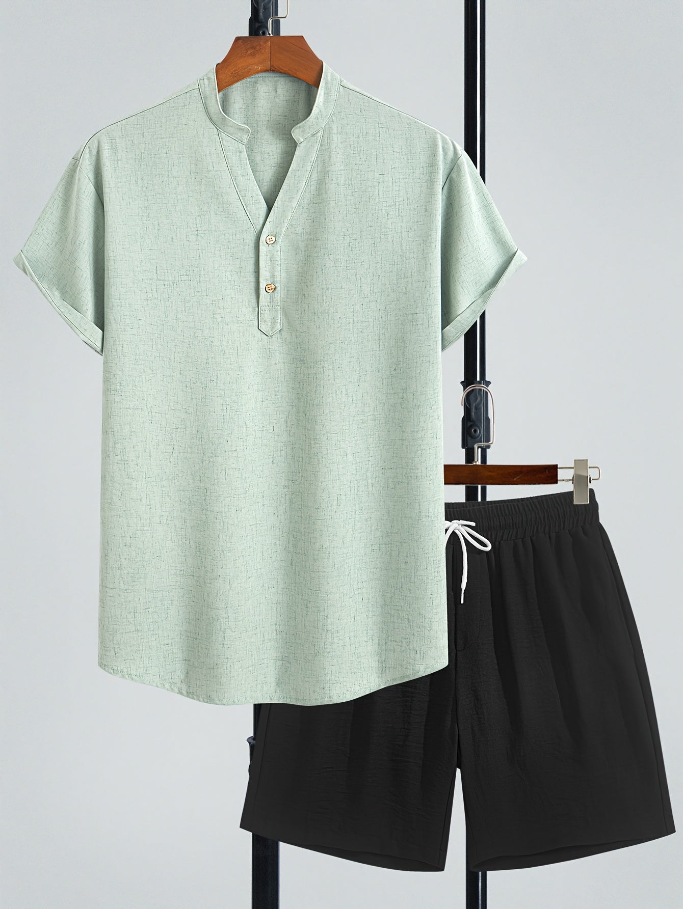 Ensemble Décontracté Homme Deux Pièces Style Moderne pour Été et Loisirs
