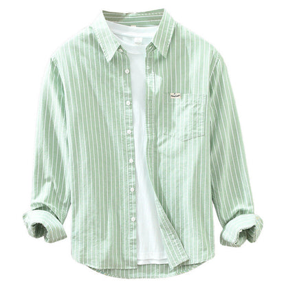 Edward – Chemise Oxford à Rayures en Coton pour Homme