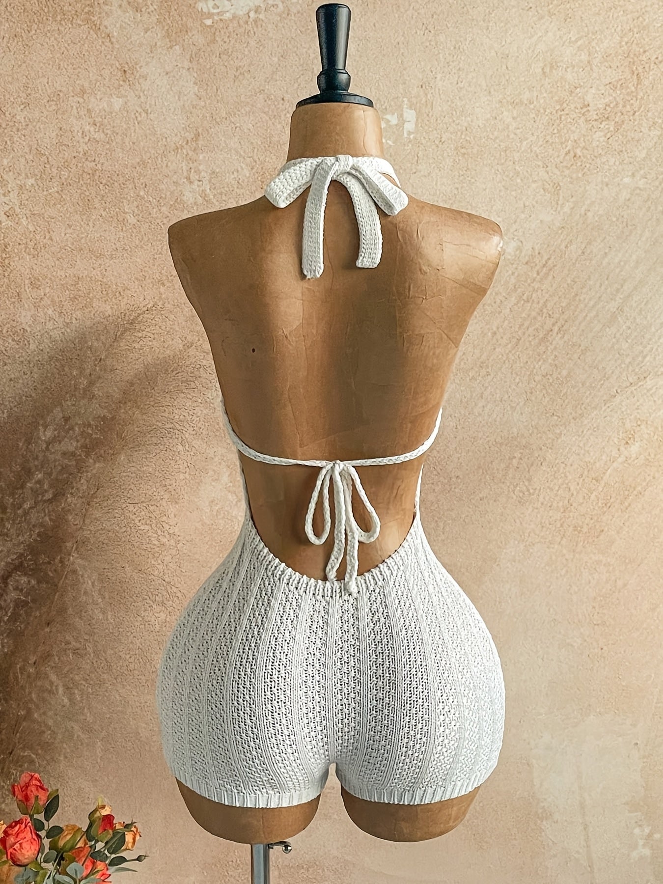 Combishort Femme Élégant Style Bohème Dos Nu Plage Été - Romper Mode Vacances