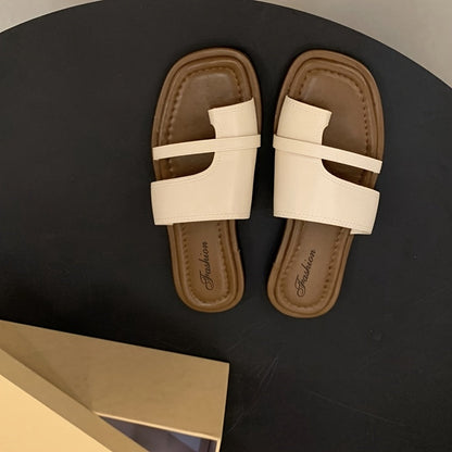 Sandali bassi casual da donna, stile chic, ideali per l'estate