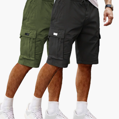 Shorts cargo décontractés pour homme 2 pièces, style urbain et polyvalent, idéals pour loisirs et activités extérieures