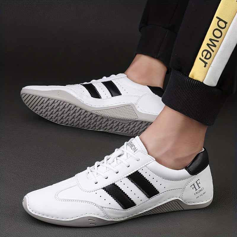 Męskie sneakersy casualowe w stylu miejskim na sznurowadła, do rekreacji i na miasto