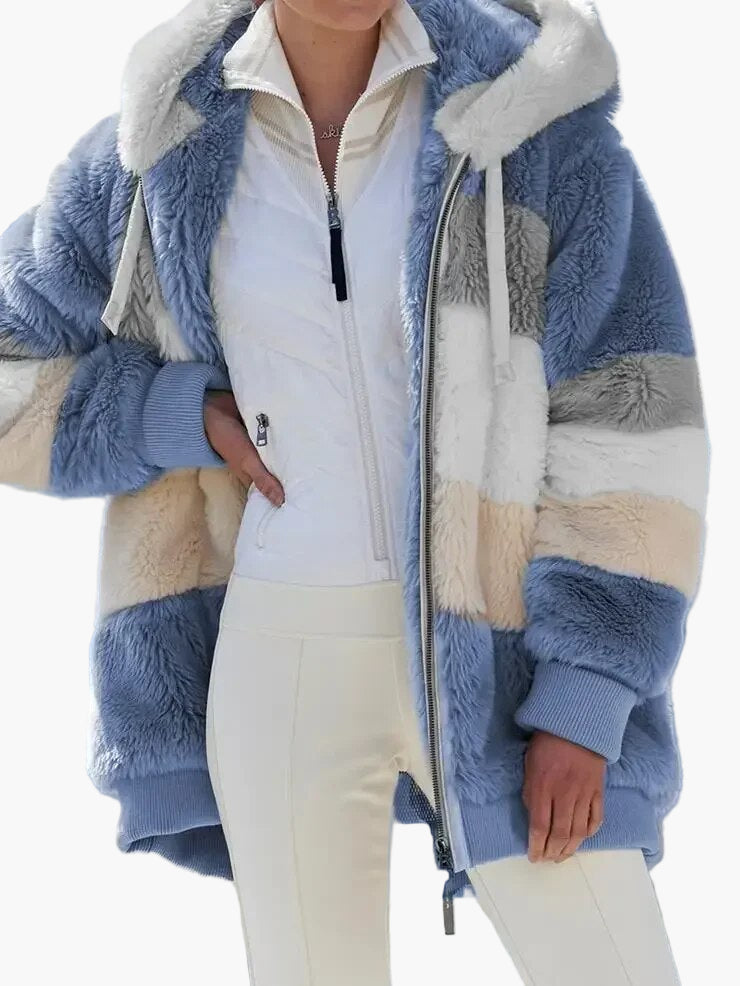 Veste d’Hiver Décontractée à Capuche Zippée pour Femme – Style Tendance et Confort Quotidien