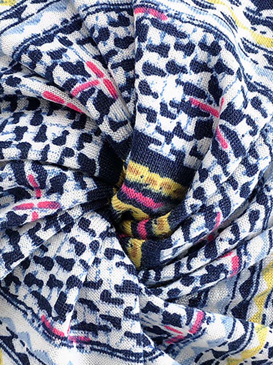 Gorro para mujer estilo bohemio de uso múltiple con motivo floral elegante para primavera, verano y otoño