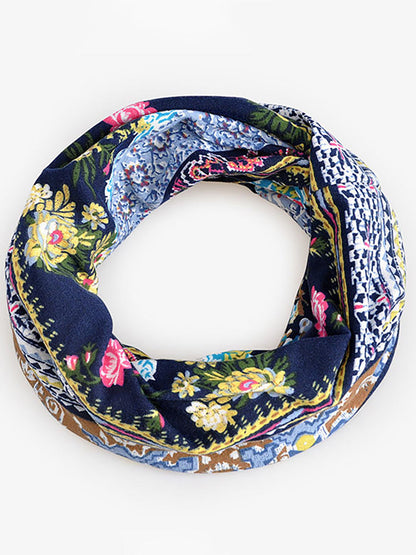 Gorro para mujer estilo bohemio de uso múltiple con motivo floral elegante para primavera, verano y otoño