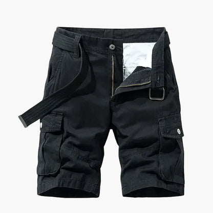 Pantalón corto cargo informal con múltiples bolsillos para hombre - Estilo urbano y funcional para la aventura y el día a día