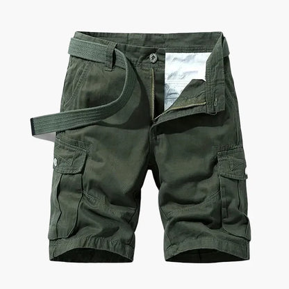 Pantalón corto cargo informal con múltiples bolsillos para hombre - Estilo urbano y funcional para la aventura y el día a día