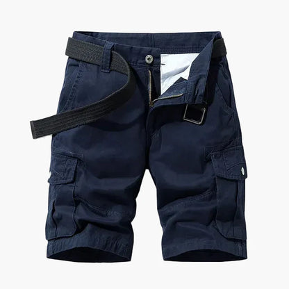 Pantalón corto cargo informal con múltiples bolsillos para hombre - Estilo urbano y funcional para la aventura y el día a día
