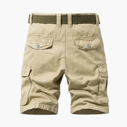 Pantalón corto cargo informal con múltiples bolsillos para hombre - Estilo urbano y funcional para la aventura y el día a día