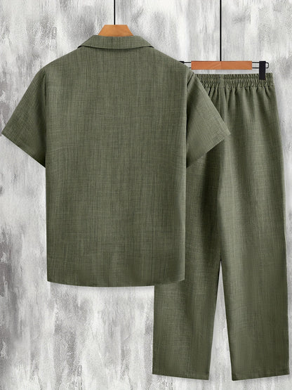 Casual herenset met korte mouwen – Moderne stijl, ideaal voor elke gelegenheid