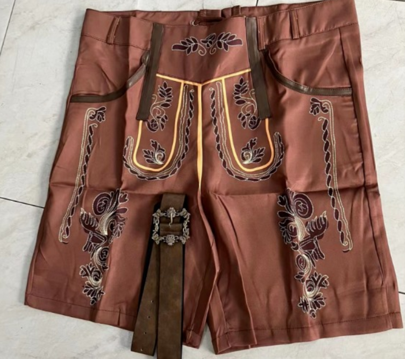 Short Bavarois Traditionnel Homme Style Oktoberfest Costume Folklorique