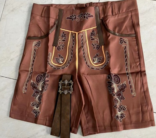 Short Bavarois Traditionnel Homme Style Oktoberfest Costume Folklorique