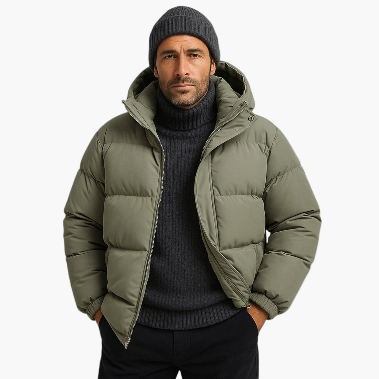 Parka matelassée à capuche pour homme - Style urbain et protection hiver