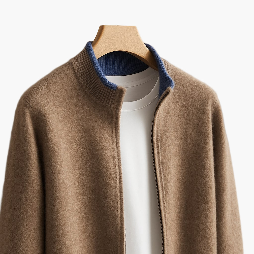 Veste zippée style casual pour homme, élégance moderne et polyvalente