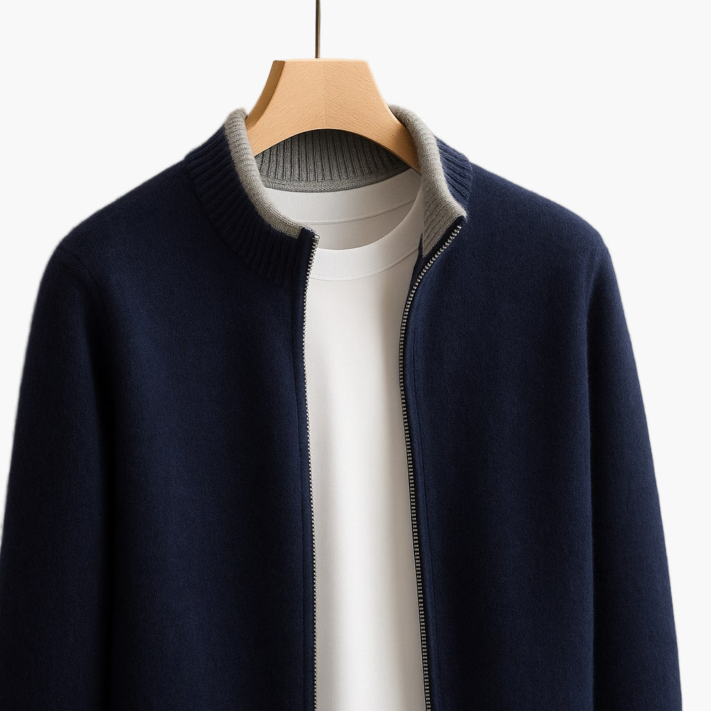 Veste zippée style casual pour homme, élégance moderne et polyvalente