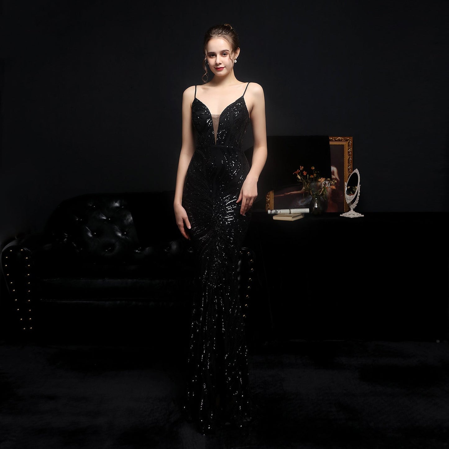 Helen – Robe de soirée en sequins sirène