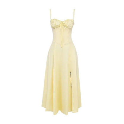 Rachael – Robe Longue Ajustée avec Dos Nu