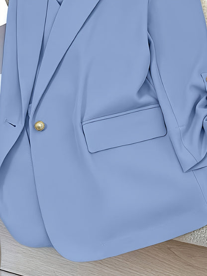 Elegant dameblazer med lange ærmer, afslappet stil til kontor eller udgang