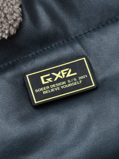 Blouson d'hiver homme style aviateur col mouton pour usage quotidien et urbain