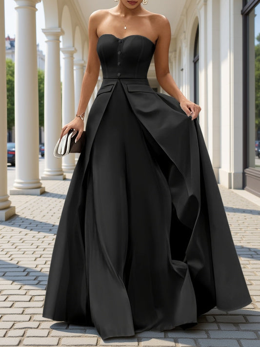 Abito da sera elegante donna bustier stile principessa per occasioni speciali