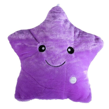 Coussin Étoile Lumineuse Peluche Décoratif pour Enfants et Adultes - Style Mignon et Ambiance Douce
