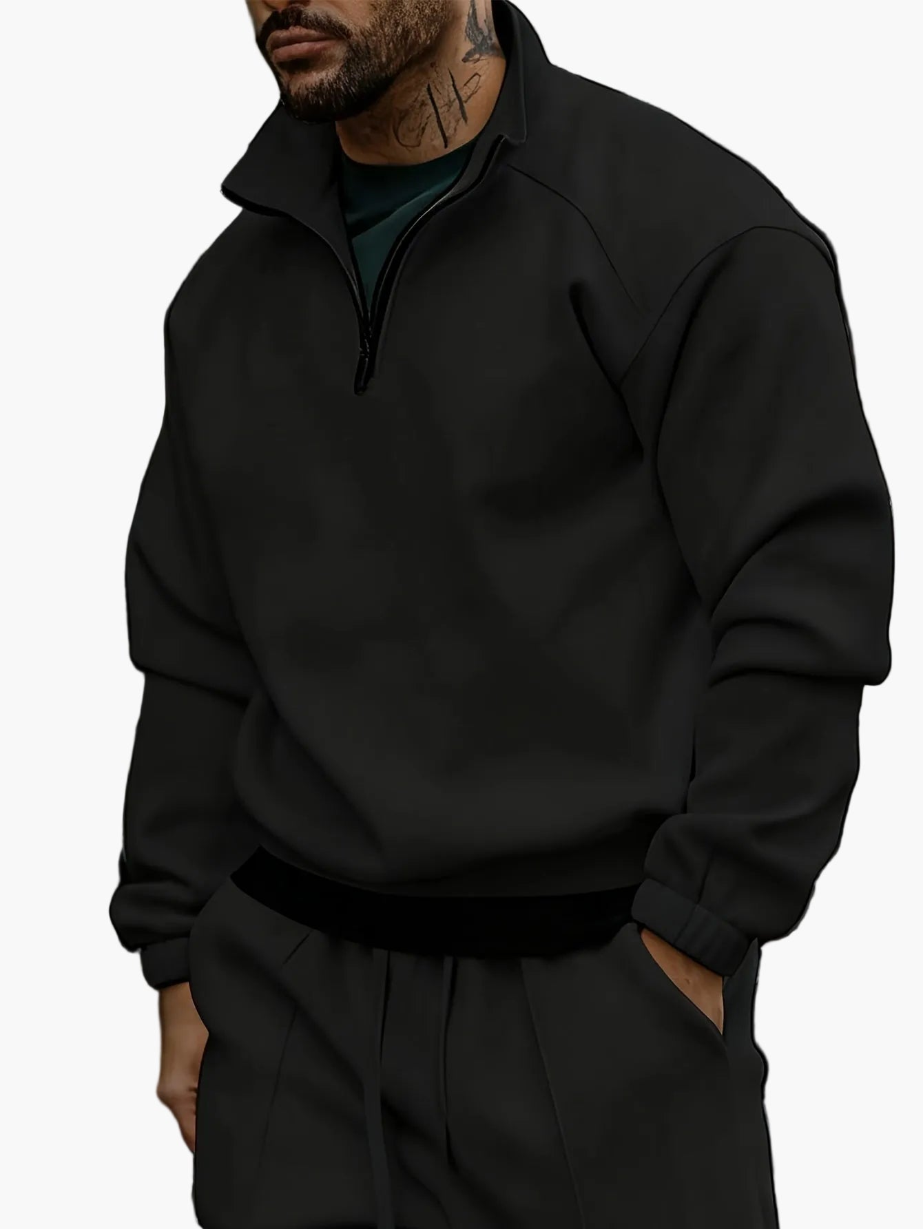 Survêtement décontracté pour homme avec sweat zippé – Style urbain polyvalent