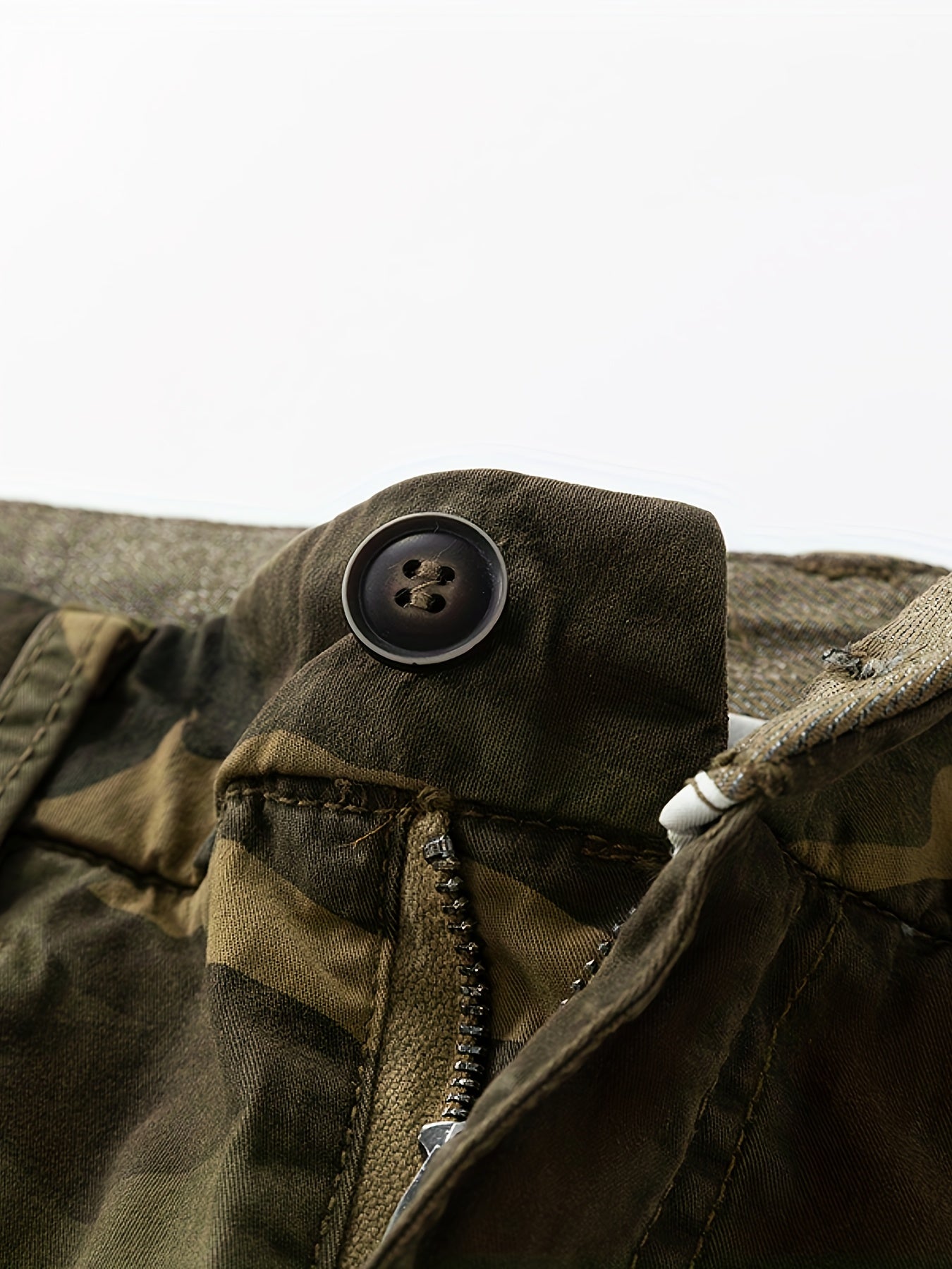 Kort cargo camouflage-stil militærbukser til mænd – Ideel til udendørs, fritid og ferie