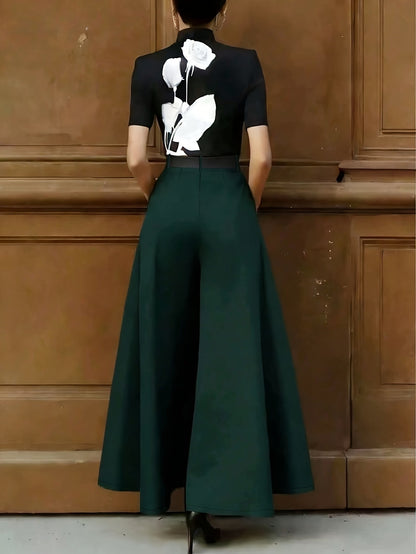 Pantalon large femme style élégant pour occasions formelles et quotidiennes