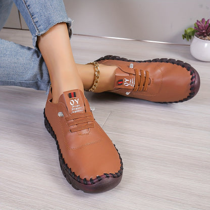Greta - Chaussures en Cuir Confortables à Bout Rond