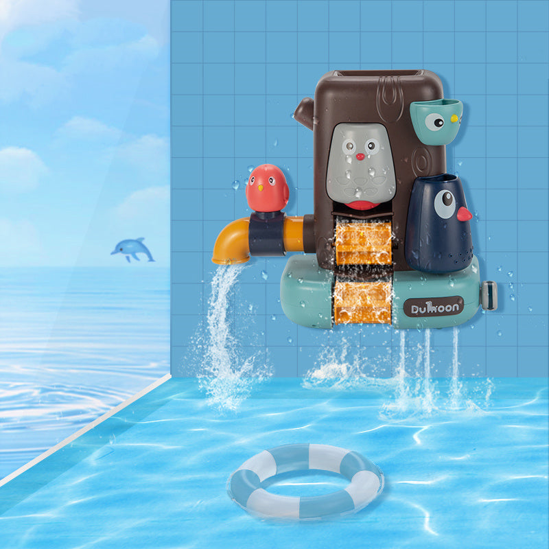 Jouet éducatif arbre interactif pour enfants – Maison d’oiseaux, jeu d’eau et d’adresse