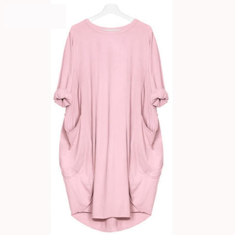 Emma – Robe Longue Évasée à Col Rond