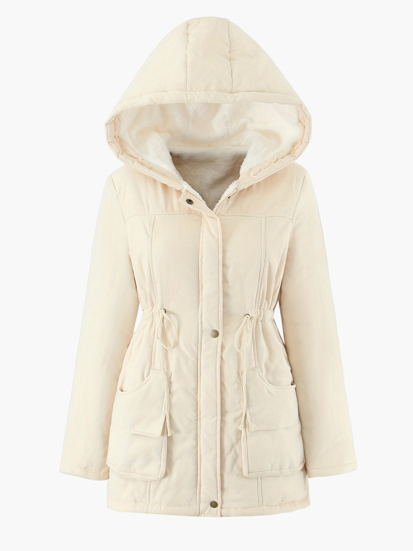 Parka femme à capuche style décontracté pour l'hiver