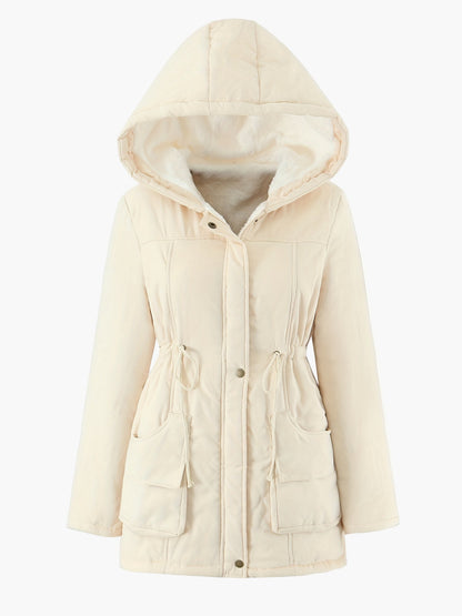 Parka femme à capuche style décontracté pour l'hiver