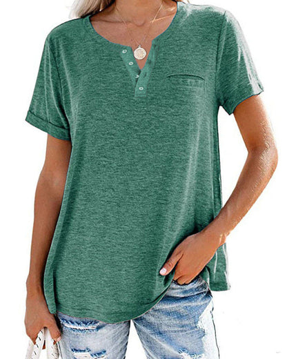 Nicole – T-shirt ample à manches courtes et col en V