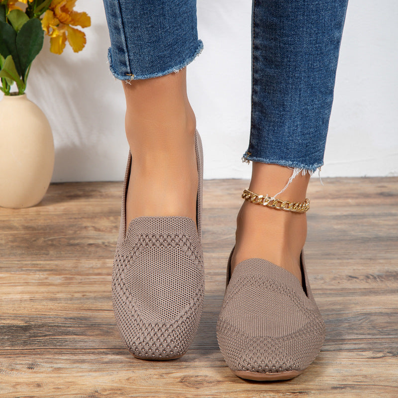 Juliet – Chaussures à Talon Plat Tissées Volantes pour Femmes