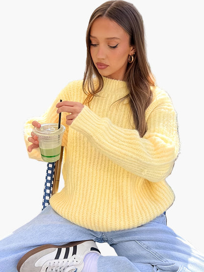 Pull décontracté femme style oversize pour automne et hiver