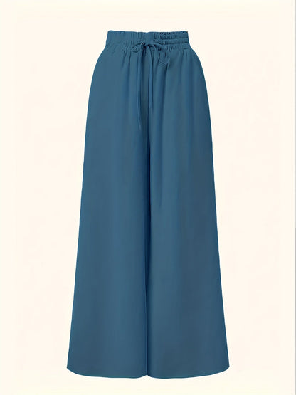 Pantaloni Palazzo Larghi Donna Stile Elegante Vita Alta con Cintura, Moda Casual e Sofisticata