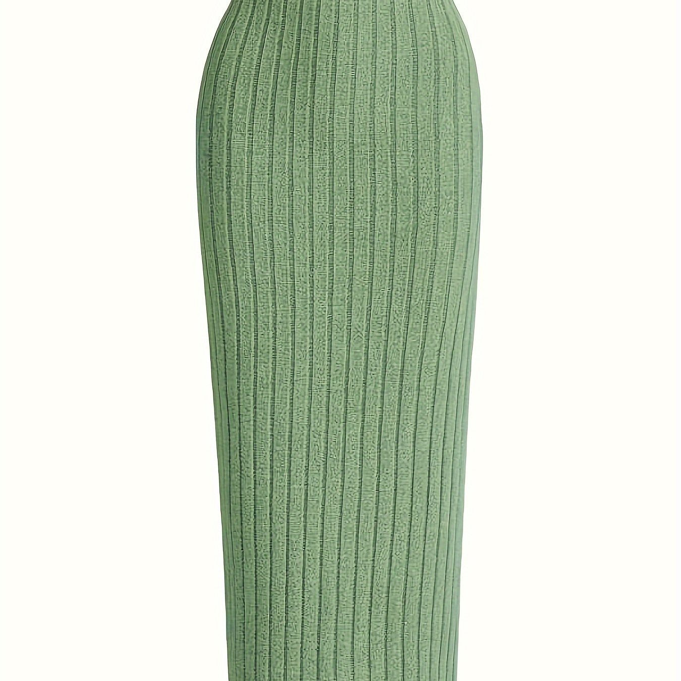 Jupe longue côtelée taille haute pour femme, style casual chic, idéale pour le printemps