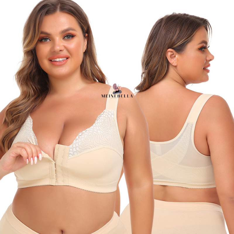 Marie – Soutien-gorge sans armatures avec fermeture frontale et dentelle