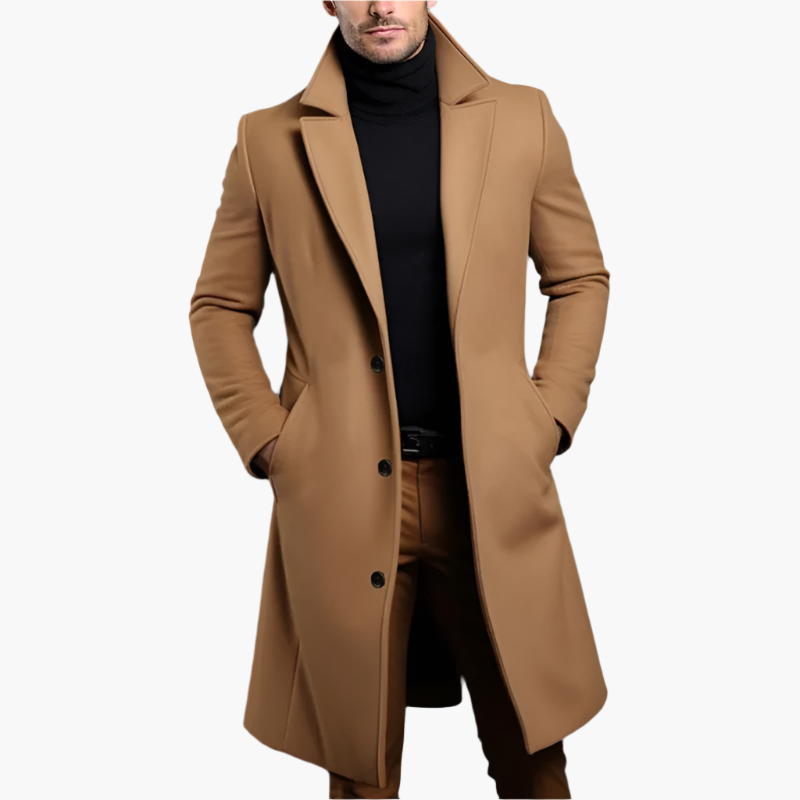 Manteau long classique élégant pour homme – Style business et urbain