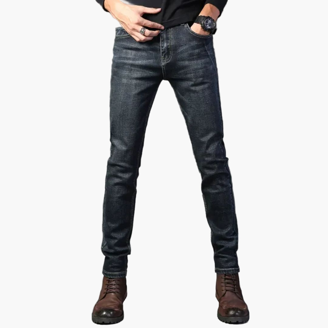 Jean Slim Classique Homme Style Voyageur Confort Extensible