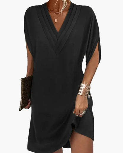 Casual elegant dress for women with split sleeves – Versatile stylish design