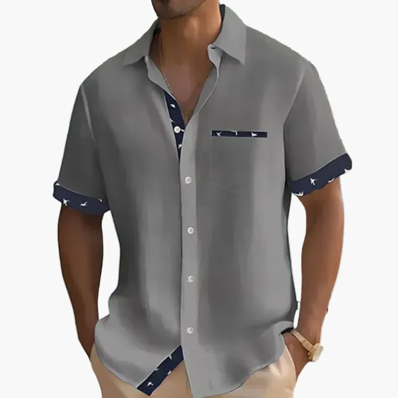 Chemise décontractée homme style estival à manches courtes – idéale pour les sorties et les vacances
