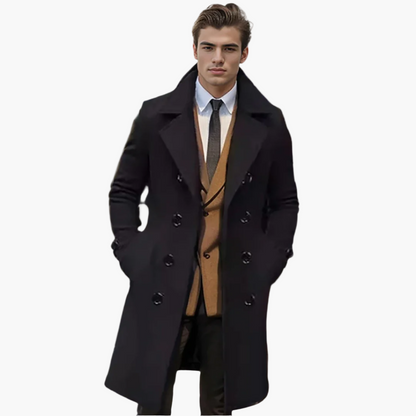 Manteau long élégant pour homme style italien – Vêtement habillé et urbain