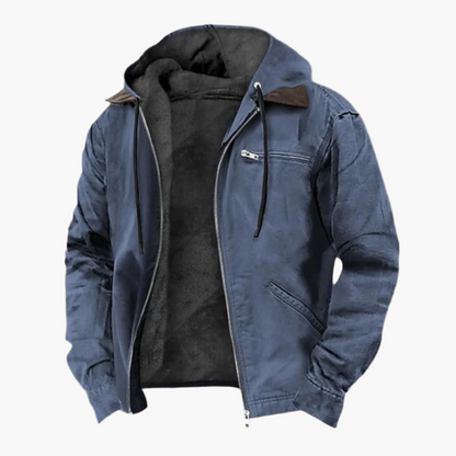 Veste à capuche homme style décontracté avec poches zippées idéale pour l'automne et l'hiver