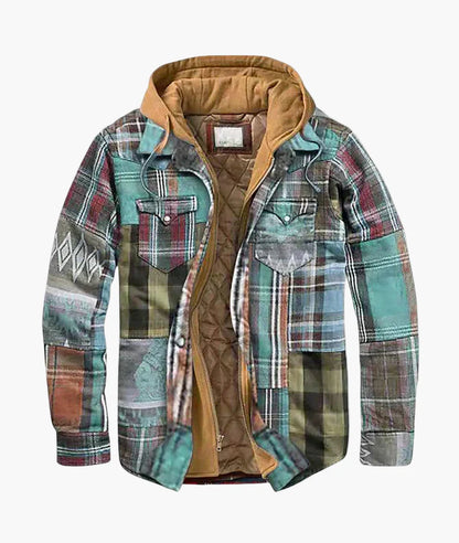 Veste Surchemise Homme Style Urbain Décontracté à Carreaux pour Automne et Hiver